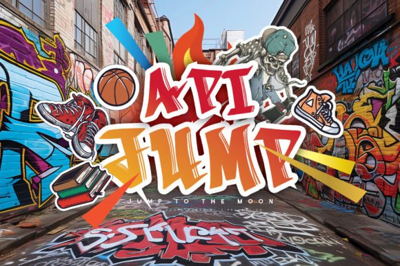 Api Jump: A Quirky Display Font for Modern Digital Design