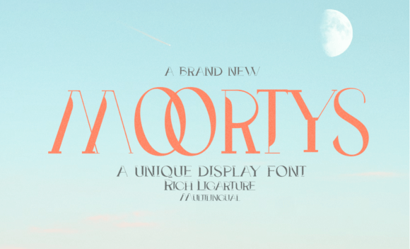 Moortys: A Bold Display Font for Modern Design