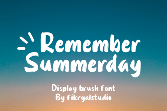 Remember Summerday: A Vibrant Brush Font