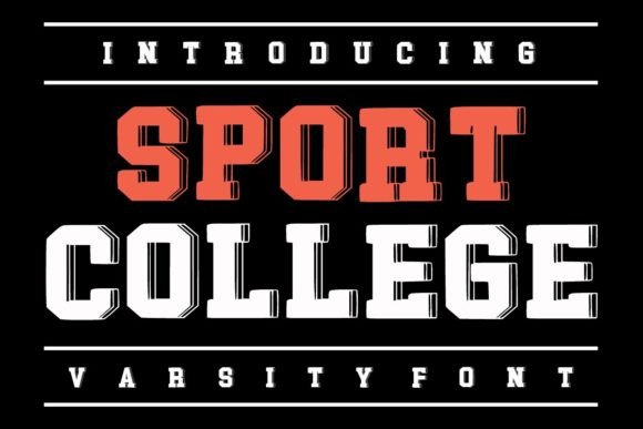 Sport College: Bold Typography for Modern Design