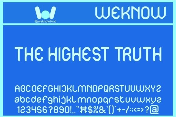 The Highest Truth: Minimalist Font with a Twist